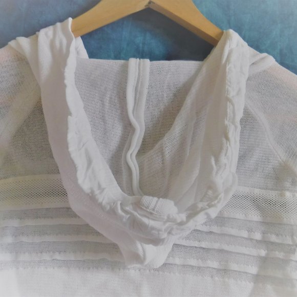 FREE PEOPLE NEW Pippa White Ruffle Double ZIP Jacket S - Picture 4 of 7